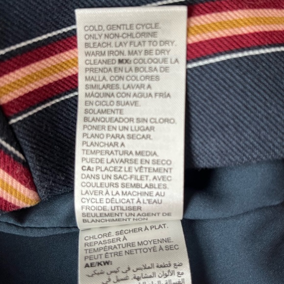 CHICOS navy blue Striped Twill Ponte Blazer - Picture 12 of 16